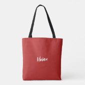 Gelukkige Valentijnsdag Hart Moderne Typografie Tote Bag (Achterkant)
