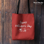 Gelukkige Valentijnsdag Hart Moderne Typografie Tote Bag