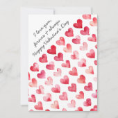 Gelukkige Valentijnsdag Hart Roze Rood Romantisch Feestdagenkaart (Voorkant)