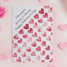 Gelukkige Valentijnsdag Hart Roze Rood Romantisch Feestdagenkaart