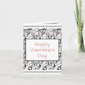 Gelukkige Valentijnsdag hart tattoo kalligrafie Kaart (Voorkant)