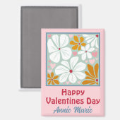 Gelukkige Valentijnsdag hart unieke boho bloemen Magneet (Voorkant / Achterkant)