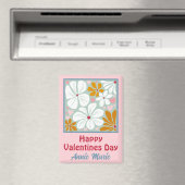 Gelukkige Valentijnsdag hart unieke boho bloemen Magneet (Insitu (Vaatwasser))