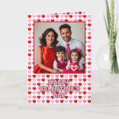 Gelukkige Valentijnsdag Harten Aangepaste foto en  Feestdagen Kaart (Voorkant)