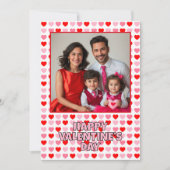 Gelukkige Valentijnsdag Harten Aangepaste foto en  Feestdagenkaart (Voorkant)