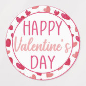 Gelukkige Valentijnsdag harten cadeau of koekje Labels (Design 2)