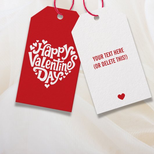 Gelukkige Valentijnsdag Harten Cadeaulabel