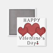Gelukkige Valentijnsdag Harten D7 - Frig Magnet (Voorkant / Achterkant)