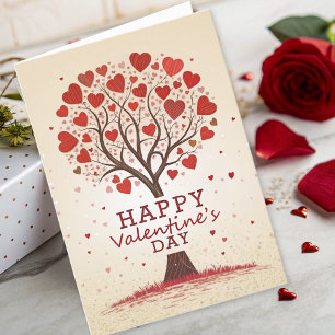 Gelukkige Valentijnsdag harten Kaart