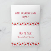 Gelukkige Valentijnsdag harten van tweeling tot mo Feestdagen Kaart (Binnen)