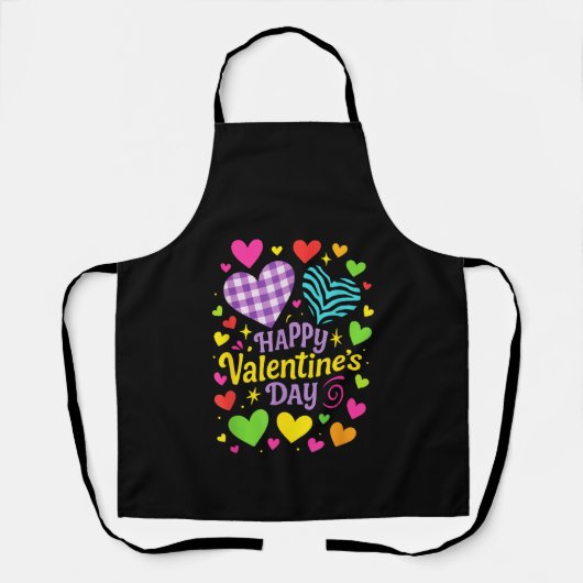 Gelukkige Valentijnsdag - Hartjes Liefde Schort (Voorkant)