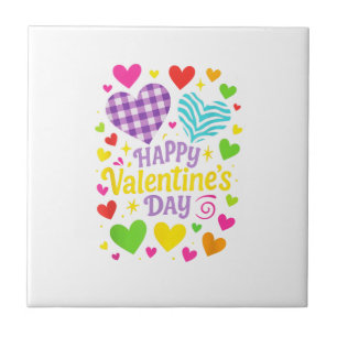 Gelukkige Valentijnsdag - Hartjes Liefde Tegeltje