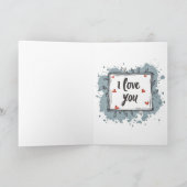 Gelukkige Valentijnsdag-hete luchtballon Feestdagen Kaart (Binnen)