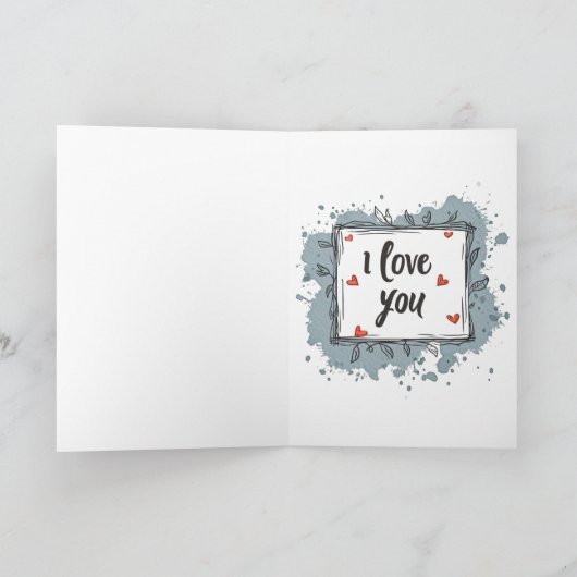 Gelukkige Valentijnsdag-hete luchtballon Feestdagen Kaart (Binnen)