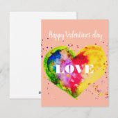 Gelukkige Valentijnsdag Homostel LGBT Feestdagenkaart (Voorkant / Achterkant)