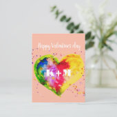 Gelukkige Valentijnsdag Homostel LGBT Feestdagenkaart (Staand voorkant)