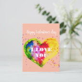 Gelukkige Valentijnsdag Homostel LGBT Feestdagenkaart (Staand voorkant)