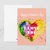 Gelukkige Valentijnsdag Homostel LGBT Feestdagenkaart (Voorkant / Achterkant)