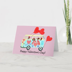 Gelukkige Valentijnsdag Hondje Vouwbare Wenskaart Kaart