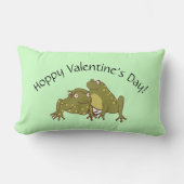 Gelukkige Valentijnsdag hoppy kikkers in liefde Kussen (Voorkant)