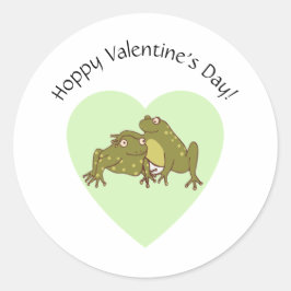 Gelukkige Valentijnsdag hoppy kikkers in liefde Ronde Sticker