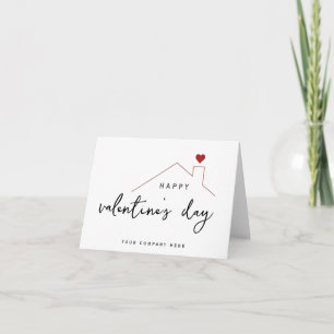 Gelukkige Valentijnsdag Huis Onroerend Goed   Kaart