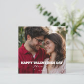 Gelukkige Valentijnsdag Ik hou van je XOXO Moderne Feestdagenkaart (Staand voorkant)