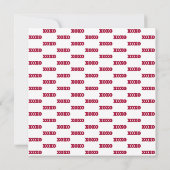 Gelukkige Valentijnsdag Ik hou van je XOXO Moderne Feestdagenkaart (Achterkant)