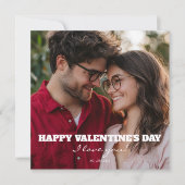 Gelukkige Valentijnsdag Ik hou van je XOXO Moderne Feestdagenkaart (Voorkant)