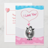 Gelukkige Valentijnsdag! Ik hou van jou! Cute Scha Feestdagenkaart (Voorkant / Achterkant)