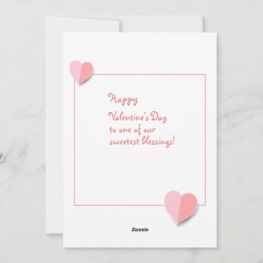 Gelukkige Valentijnsdag! Ik hou van jou! Cute Scha Feestdagenkaart (Achterkant)