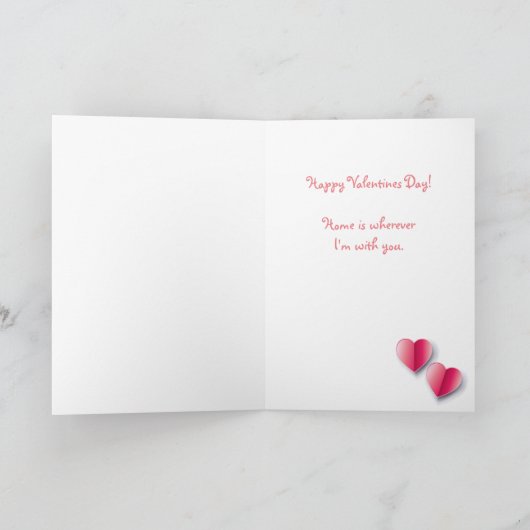 Gelukkige Valentijnsdag! Ik hou van jou! Mooie Sch Kaart (Binnen)