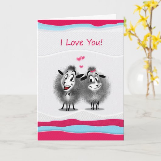 Gelukkige Valentijnsdag! Ik hou van jou! Mooie Sch Kaart (Gele Bloem)