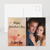 Gelukkige Valentijnsdag Ik Hou van Jou Persoonlijk Feestdagenkaart (Voorkant / Achterkant)