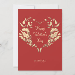 Gelukkige Valentijnsdag in het rood Feestdagenkaart