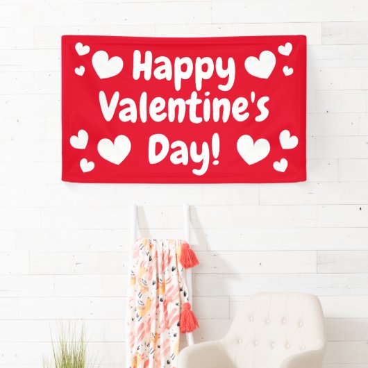 Gelukkige Valentijnsdag indoor outdoor banner teke (Insitu)