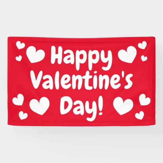 Gelukkige Valentijnsdag indoor outdoor banner teke (Horizontaal)