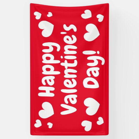 Gelukkige Valentijnsdag indoor outdoor banner teke (Verticaal)