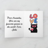 Gelukkige Valentijnsdag Kaart (Binnen)