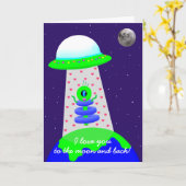 Gelukkige Valentijnsdag kaart met alien door Jo Af (Gele Bloem)