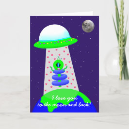 Gelukkige Valentijnsdag kaart met alien door Jo Af