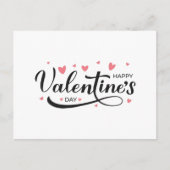Gelukkige Valentijnsdag kalligrafie belettering Briefkaart (Voorkant)