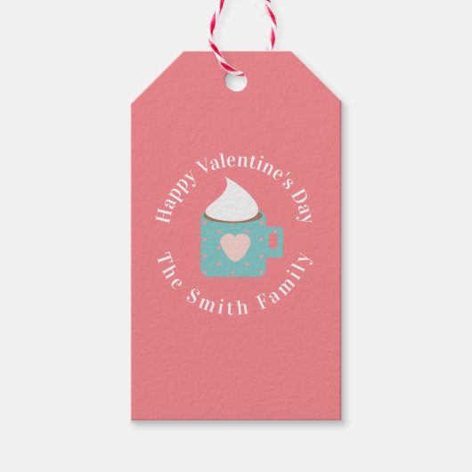 Gelukkige Valentijnsdag Kampvuur Chocolade Cadeaulabel (Voorkant)