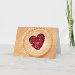 Gelukkige Valentijnsdag - kersenpastei Feestdagen Kaart
