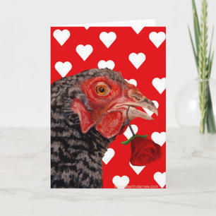 Gelukkige Valentijnsdag kip Feestdagen Kaart