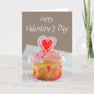 Gelukkige Valentijnsdag, kleine cupcake Feestdagen Kaart