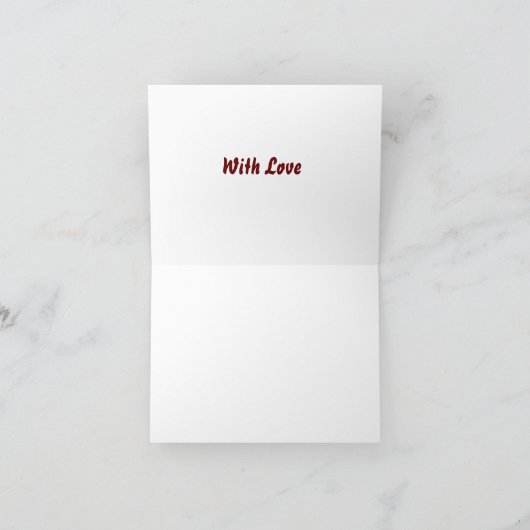 Gelukkige Valentijnsdag kleinzoon Bedankkaart (Binnen)