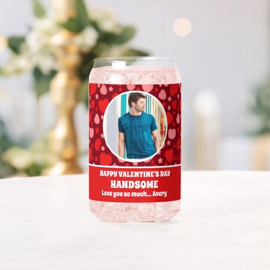 Gelukkige Valentijnsdag knappe foto Blikvorm Glas (Insitu (Huwelijk))