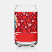 Gelukkige Valentijnsdag knappe foto Blikvorm Glas (Links)