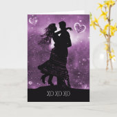 Gelukkige Valentijnsdag knuffels en kusjes dansen Kaart (Gele Bloem)